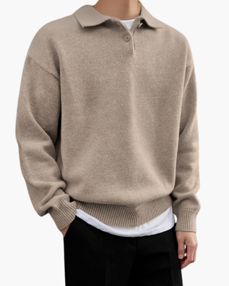 Der Cary I Wollknopf Half-Zip