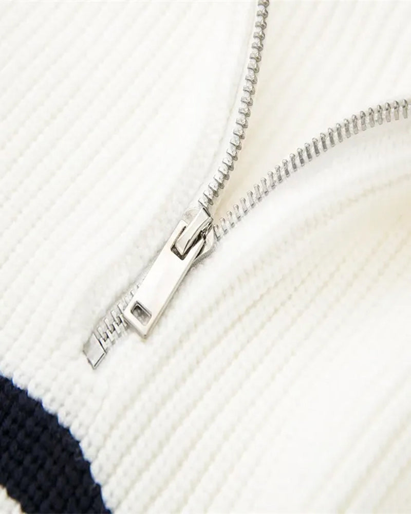 Der Gregory I Gestreifter Zip-Up Pullover